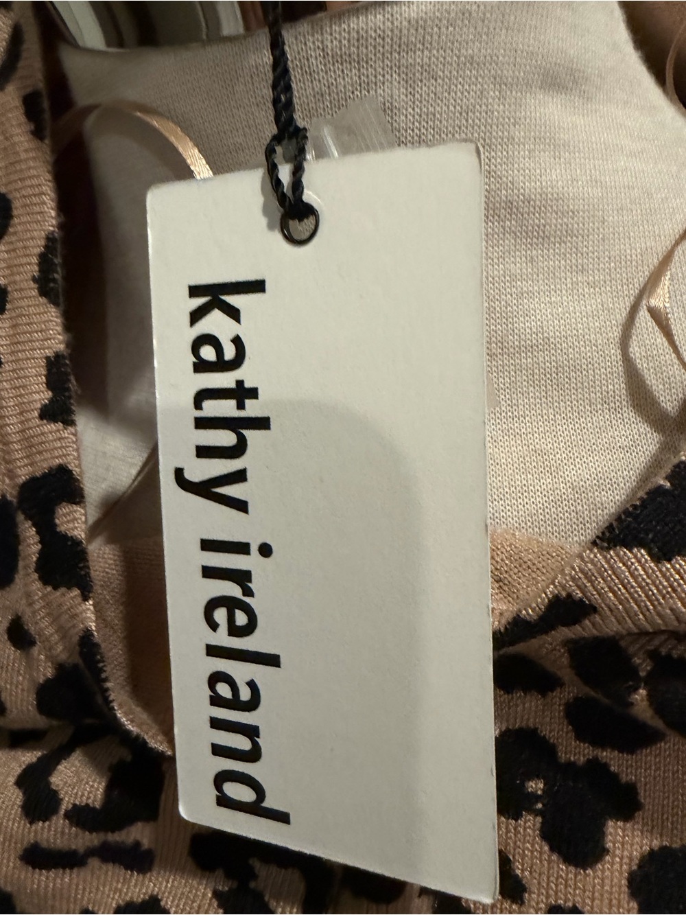 kathy ireland Beige and Black Leopard Print Cardigan - Picture 13 of 13